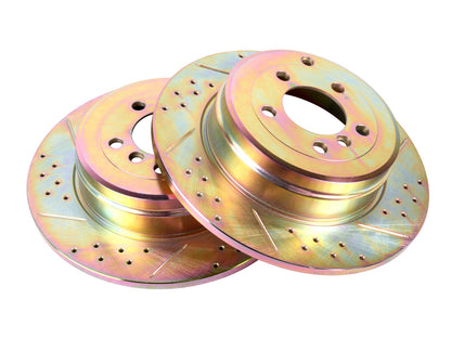 Terrafirma - Crossed Drilled & Grooved Brake Disc - Rear / Solid