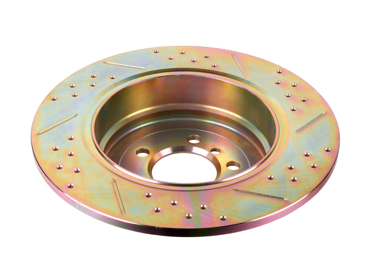Terrafirma - Crossed Drilled & Grooved Brake Disc - Rear / Solid