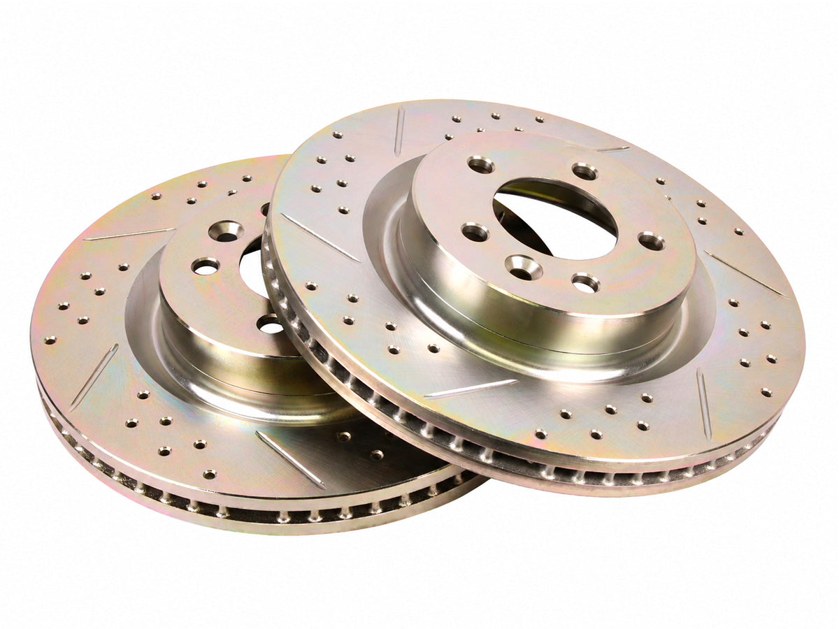 Terrafirma - Crossed Drilled & Grooved Brake Disc - Front / Vented