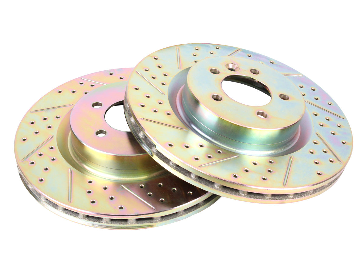 Terrafirma - Crossed Drilled & Grooved Brake Disc - Front / Vented