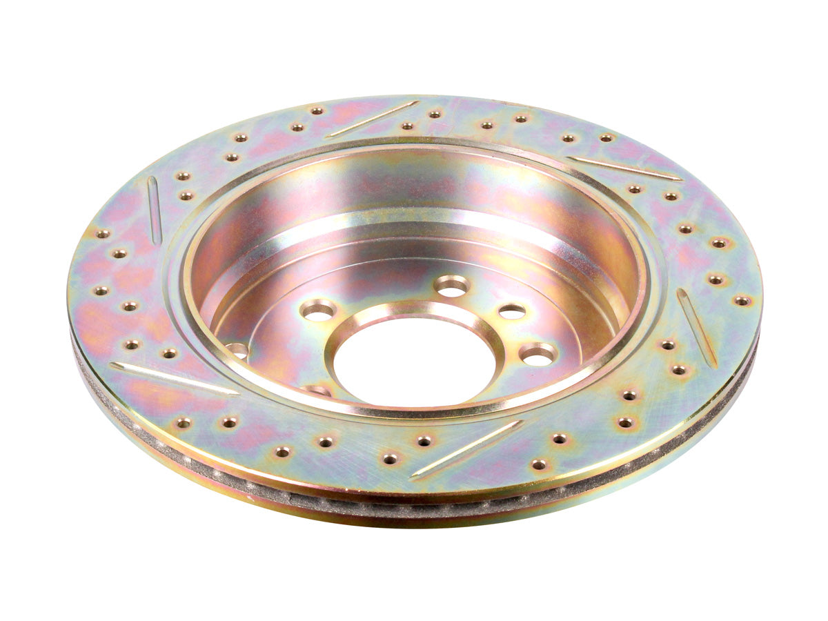 Terrafirma - Crossed Drilled & Grooved Brake Disc - Rear / Vented