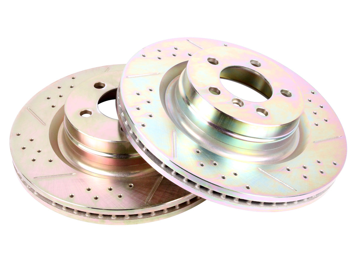 Terrafirma - Crossed Drilled & Grooved Brake Disc - Front / Vented
