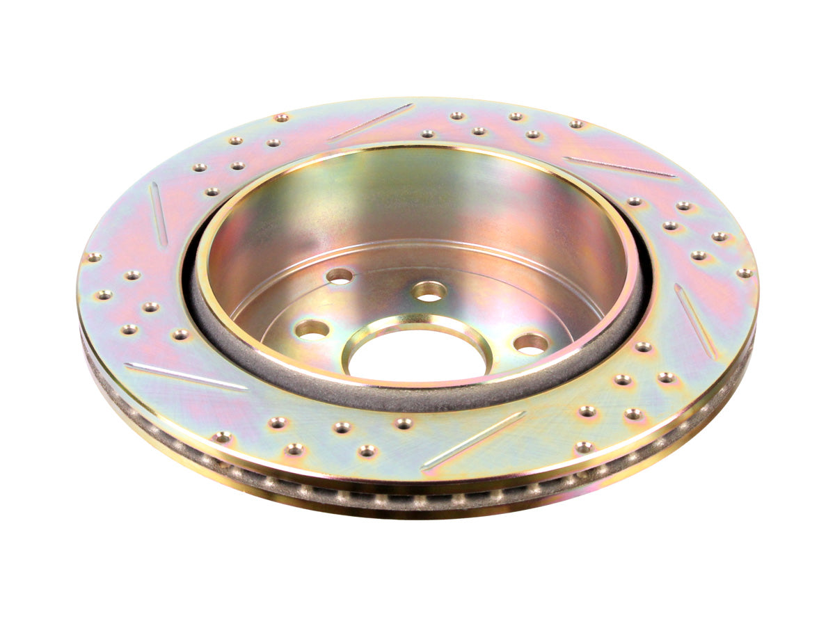 Terrafirma - Crossed Drilled & Grooved Brake Disc - Rear / Vented