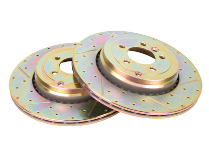 Terrafirma - Crossed Drilled & Grooved Brake Disc - Rear / Vented