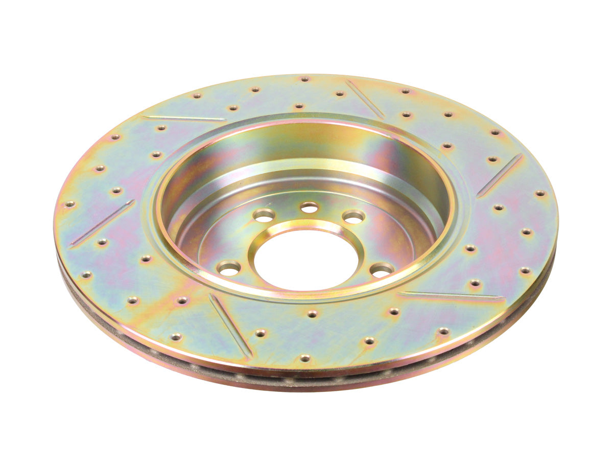 Terrafirma - Crossed Drilled & Grooved Brake Disc - Rear / Vented