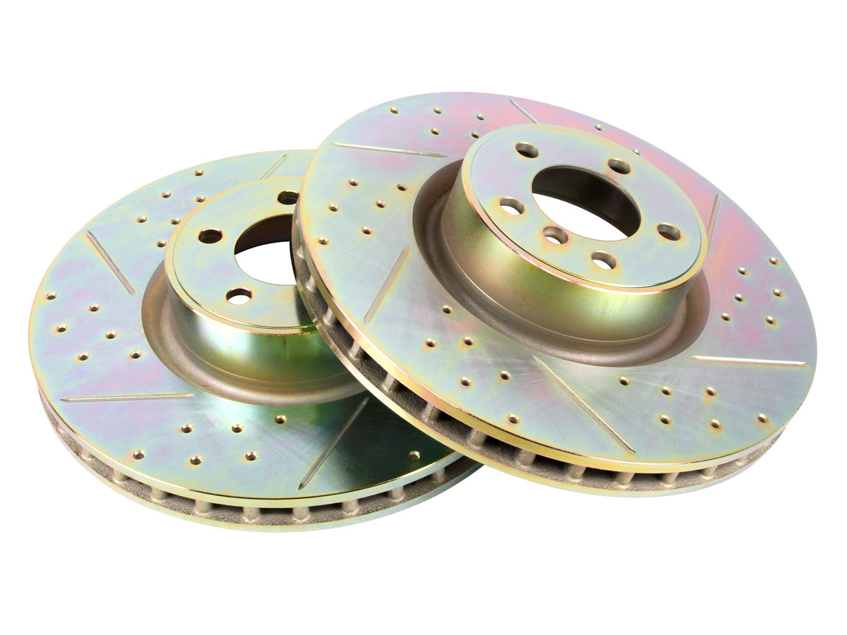 Terrafirma - Crossed Drilled & Grooved Brake Disc - Front / Vented