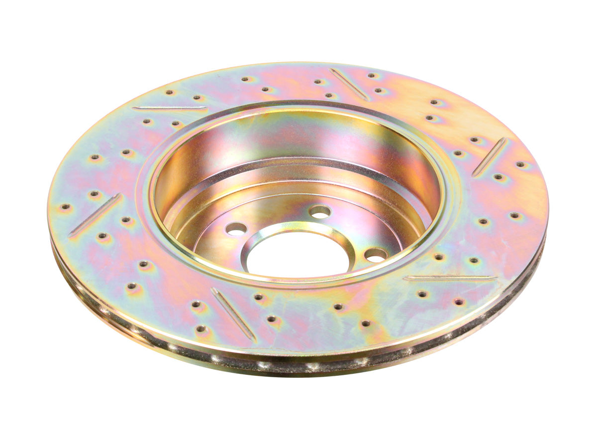 Terrafirma - Crossed Drilled & Grooved Brake Disc - Rear / Vented