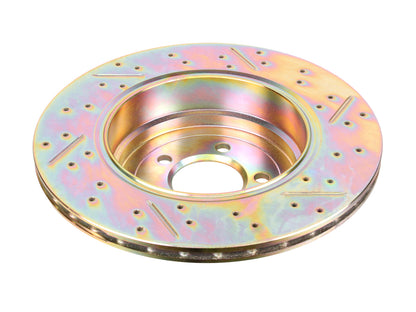 Terrafirma - Crossed Drilled & Grooved Brake Disc - Rear / Vented