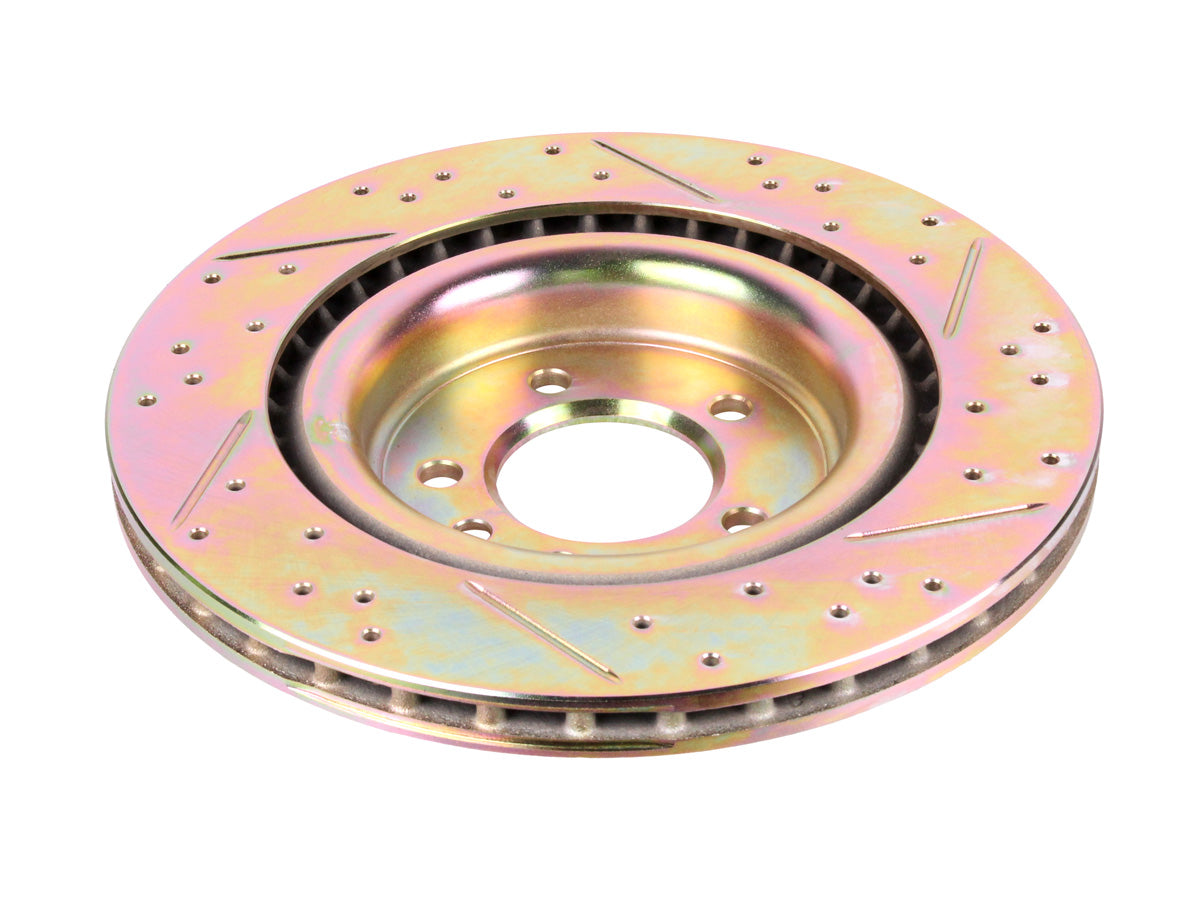 Terrafirma - Crossed Drilled & Grooved Brake Disc - Rear / Vented