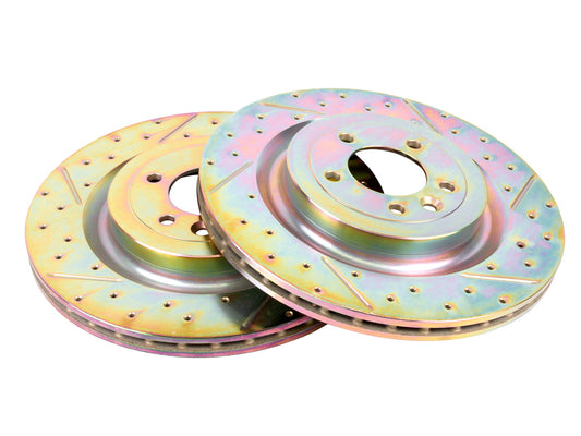 Terrafirma - Crossed Drilled & Grooved Brake Disc - Rear / Vented - LR189047CDG