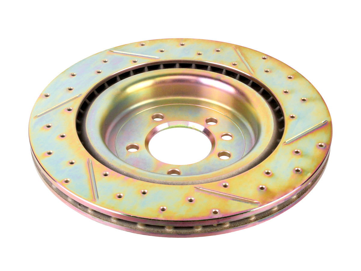 Terrafirma - Crossed Drilled & Grooved Brake Disc - Rear / Vented