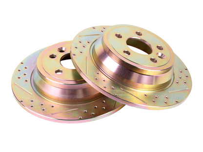 Terrafirma - Crossed Drilled & Grooved Brake Disc - Rear / Solid