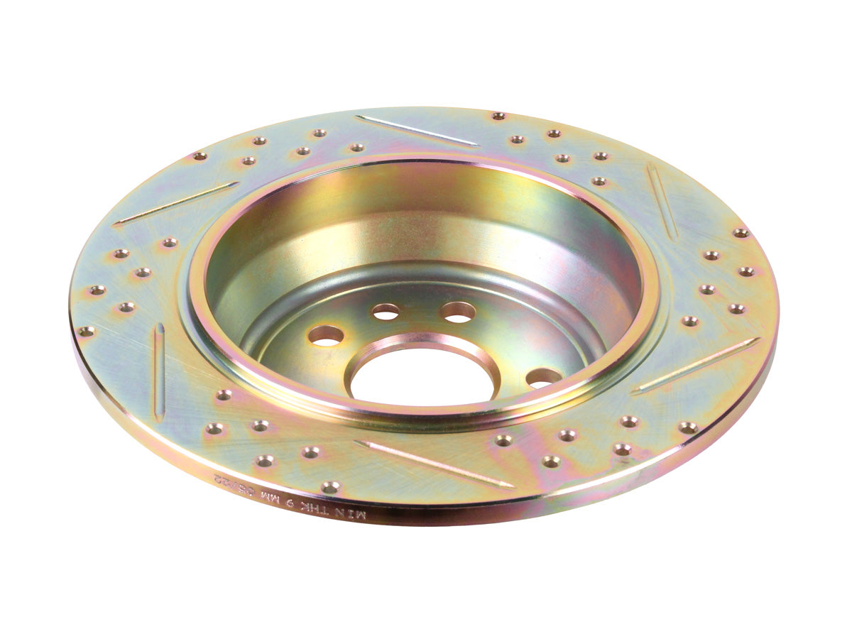 Terrafirma - Crossed Drilled & Grooved Brake Disc - Rear / Solid