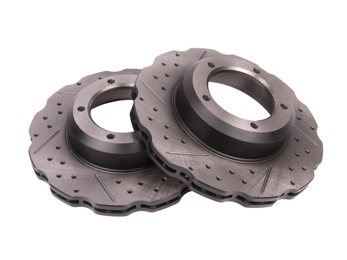 Terrafirma - Wavy Cross Drilled & Grooved Brake Disc - Vented / Front