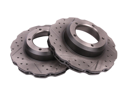 Terrafirma - Wavy Cross Drilled & Grooved Brake Disc - Vented / Front