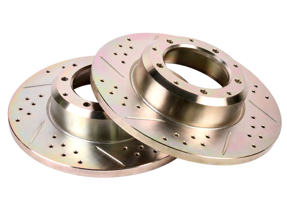 Terrafirma - Crossed Drilled & Grooved Brake Disc - Rear / Solid