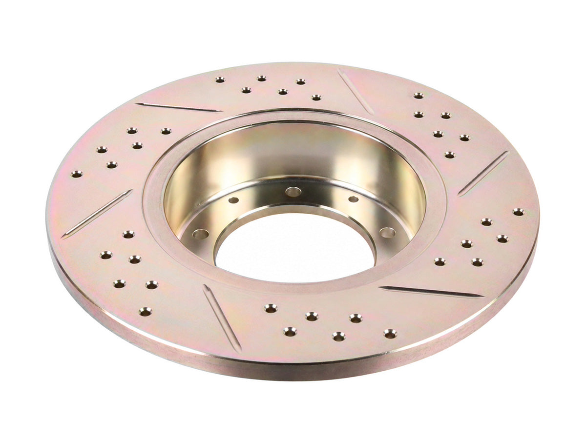 Terrafirma - Crossed Drilled & Grooved Brake Disc - Rear / Solid
