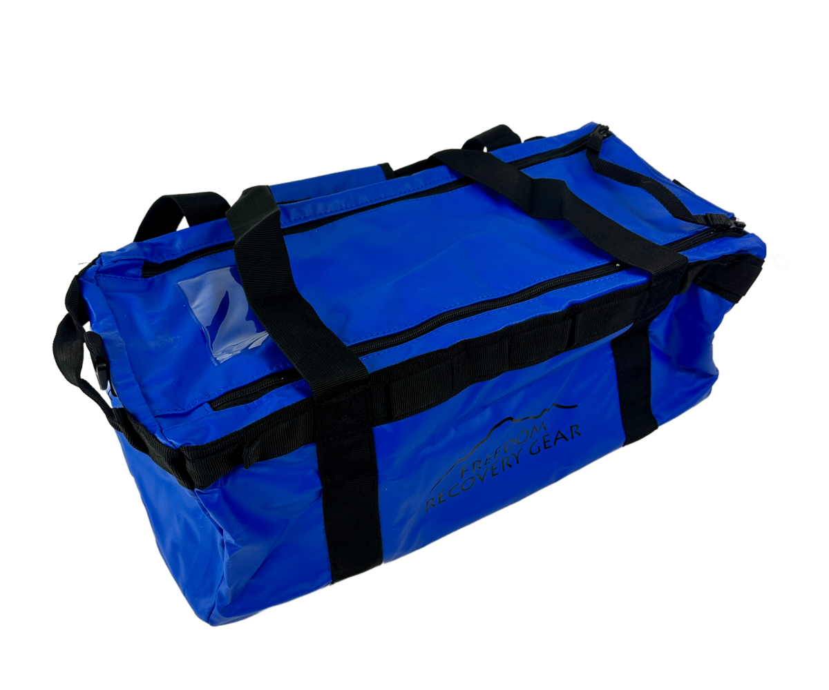 Freedom Recovery Gear Bag - Medium 50 x 22 x 20cm 20 Litre - w/YKK Zipper and full open top - Electric Blue