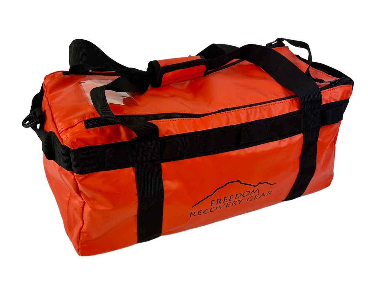 Freedom Recovery Gear Bag - Medium 50 x 22 x 20cm 20 Litre - w/YKK Zipper and full open top - Caution Red