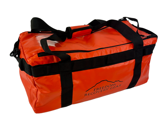 Freedom Recovery Gear Bag - Medium 50 x 22 x 20cm 20 Litre - w/YKK Zipper and full open top - Caution Red