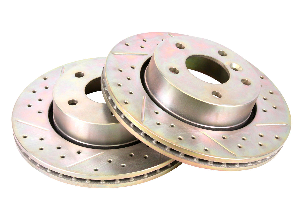 Terrafirma - Crossed Drilled & Grooved Brake Disc - Front / Vented