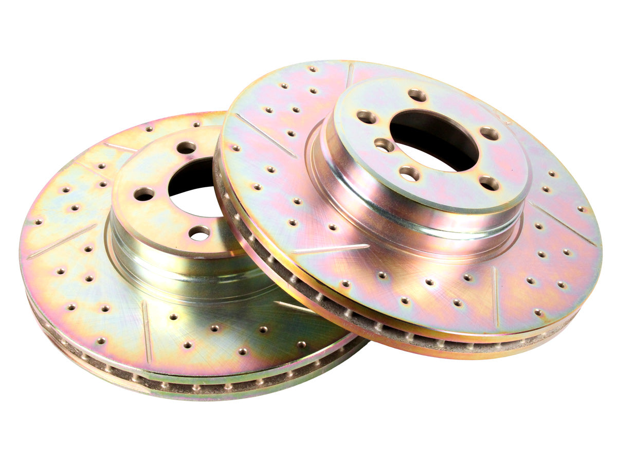 Terrafirma - Crossed Drilled & Grooved Brake Disc - Front / Vented