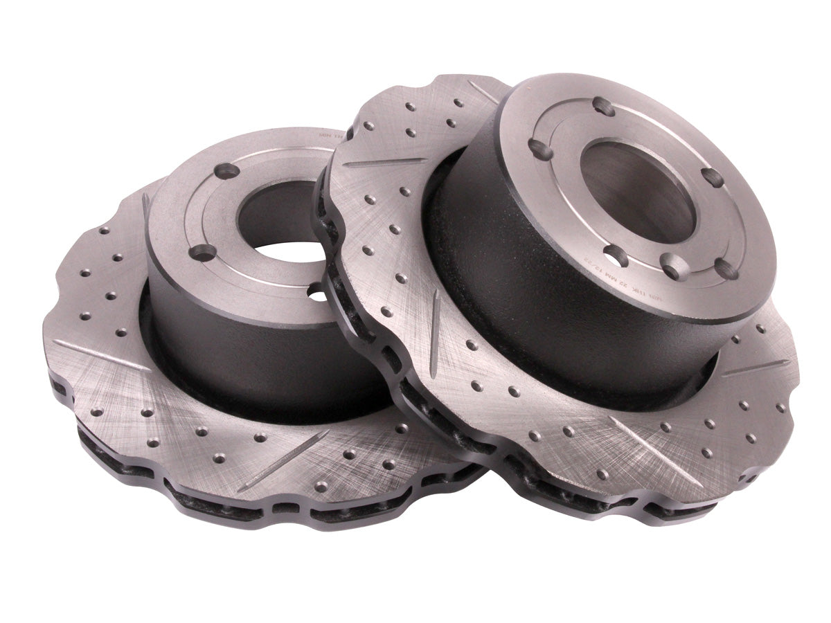 Terrafirma - Wavy Cross Drilled & Grooved Brake Disc Vented / Front