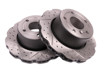 Terrafirma - Wavy Cross Drilled & Grooved Brake Disc Vented / Front