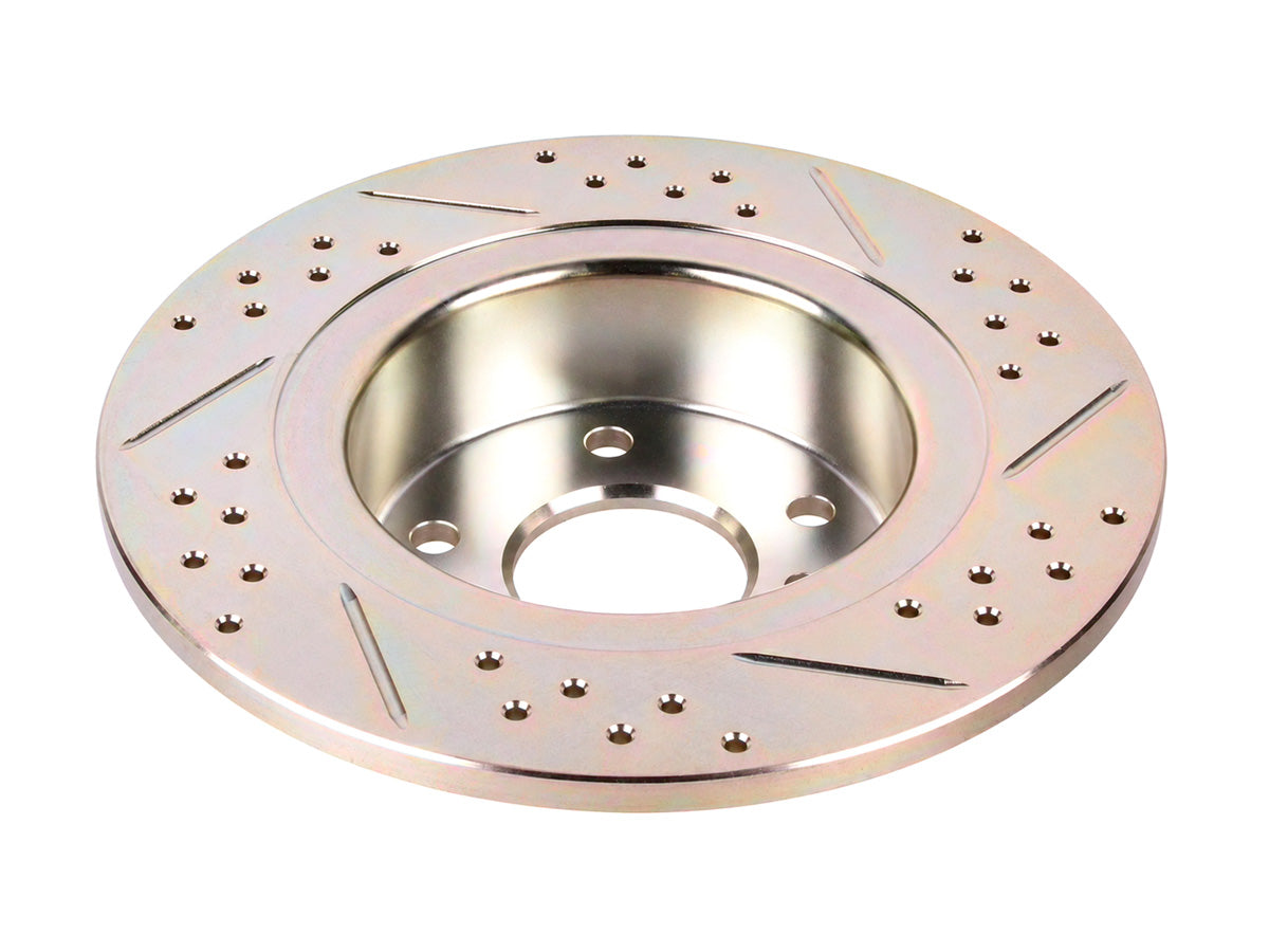Terrafirma - Crossed Drilled & Grooved Brake Disc - Rear / Solid