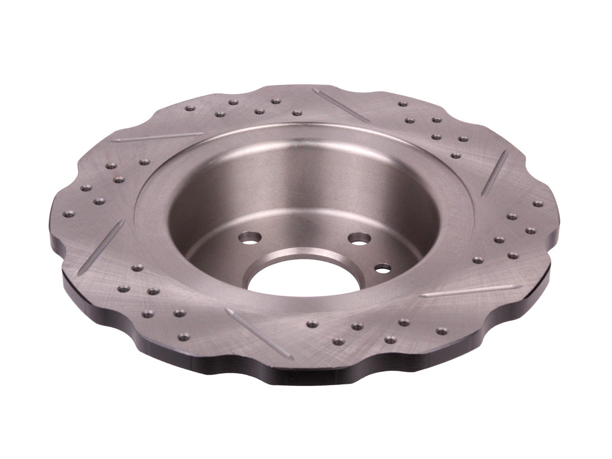 Terrafirma - Wavy Cross Drilled & Grooved Brake Disc Solid Rear