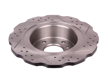 Terrafirma - Wavy Cross Drilled & Grooved Brake Disc Solid Rear