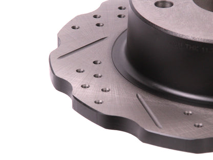 Terrafirma - Wavy Cross Drilled & Grooved Brake Disc Solid Rear