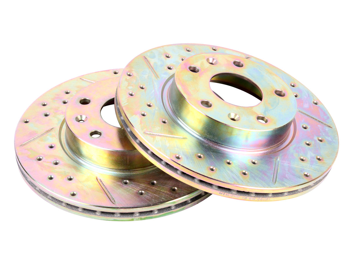 Terrafirma - Crossed Drilled & Grooved Brake Disc - Front / Vented