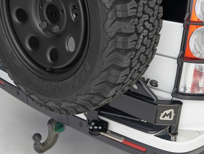 Terrafirma - Single Arm Spare Wheel Carrier for LR3/LR4 - Bumper Mounted
