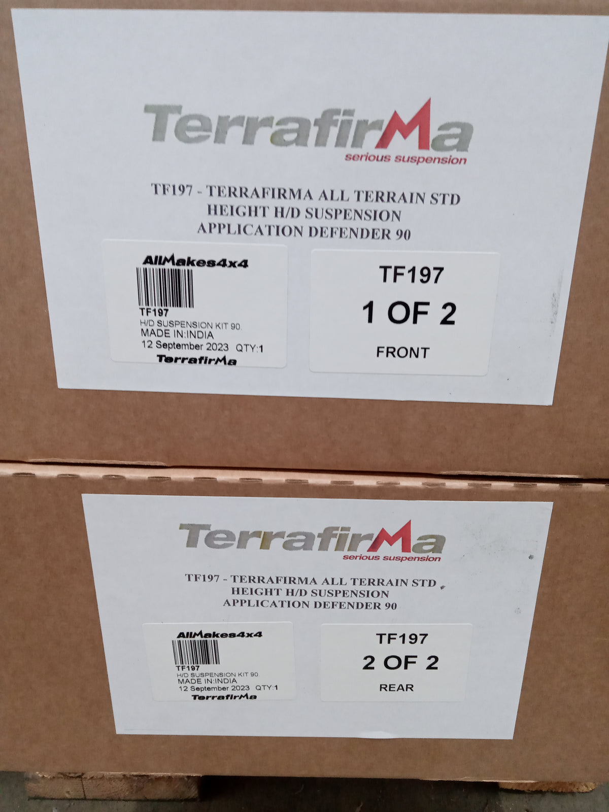Terrafirma - All Terrain - Standard Shocks - Standard Springs - Heavy Load