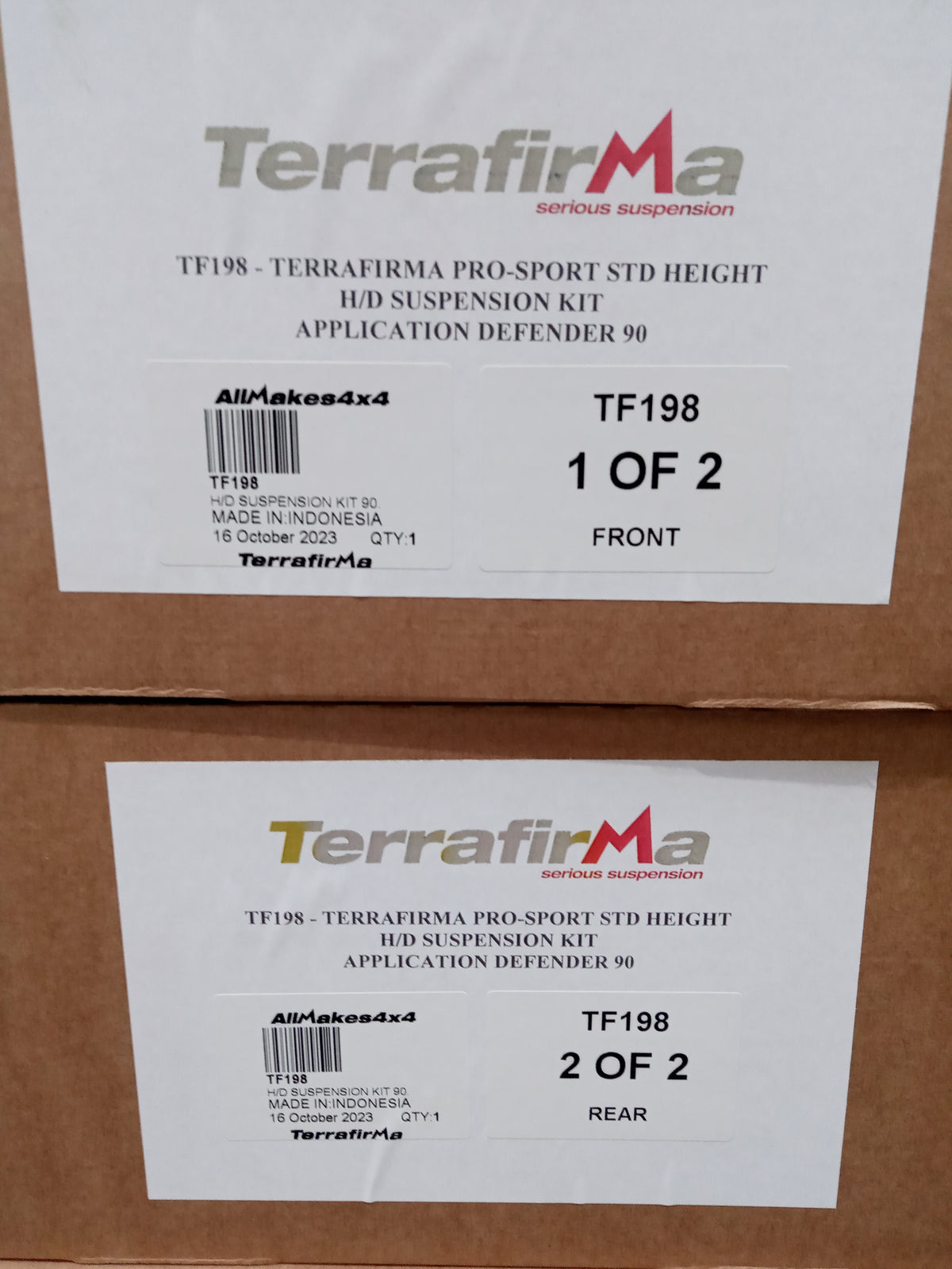 Terrafirma - Pro Sport - Standard Shocks - Standard Springs - Heavy Load
