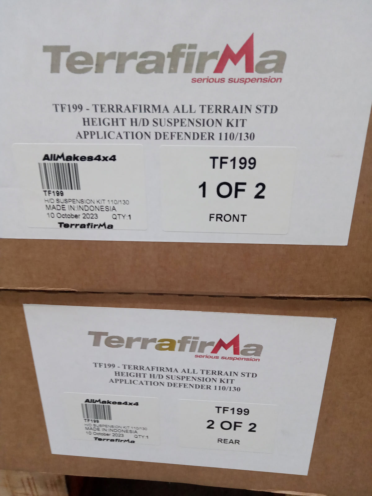 Terrafirma - All Terrain - Standard Shocks - Standard Springs - Heavy Load