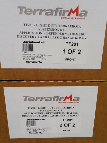 Terrafirma - All Terrain - Standard Shocks - Plus 2" Springs - Light Load