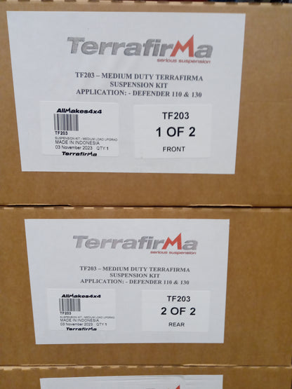 Terrafirma - All Terrain - Standard Shocks - Plus 2" Springs - Medium Load