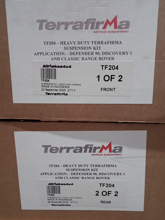 Terrafirma - All Terrain - Standard Shocks - Plus 2" Springs - Heavy Load