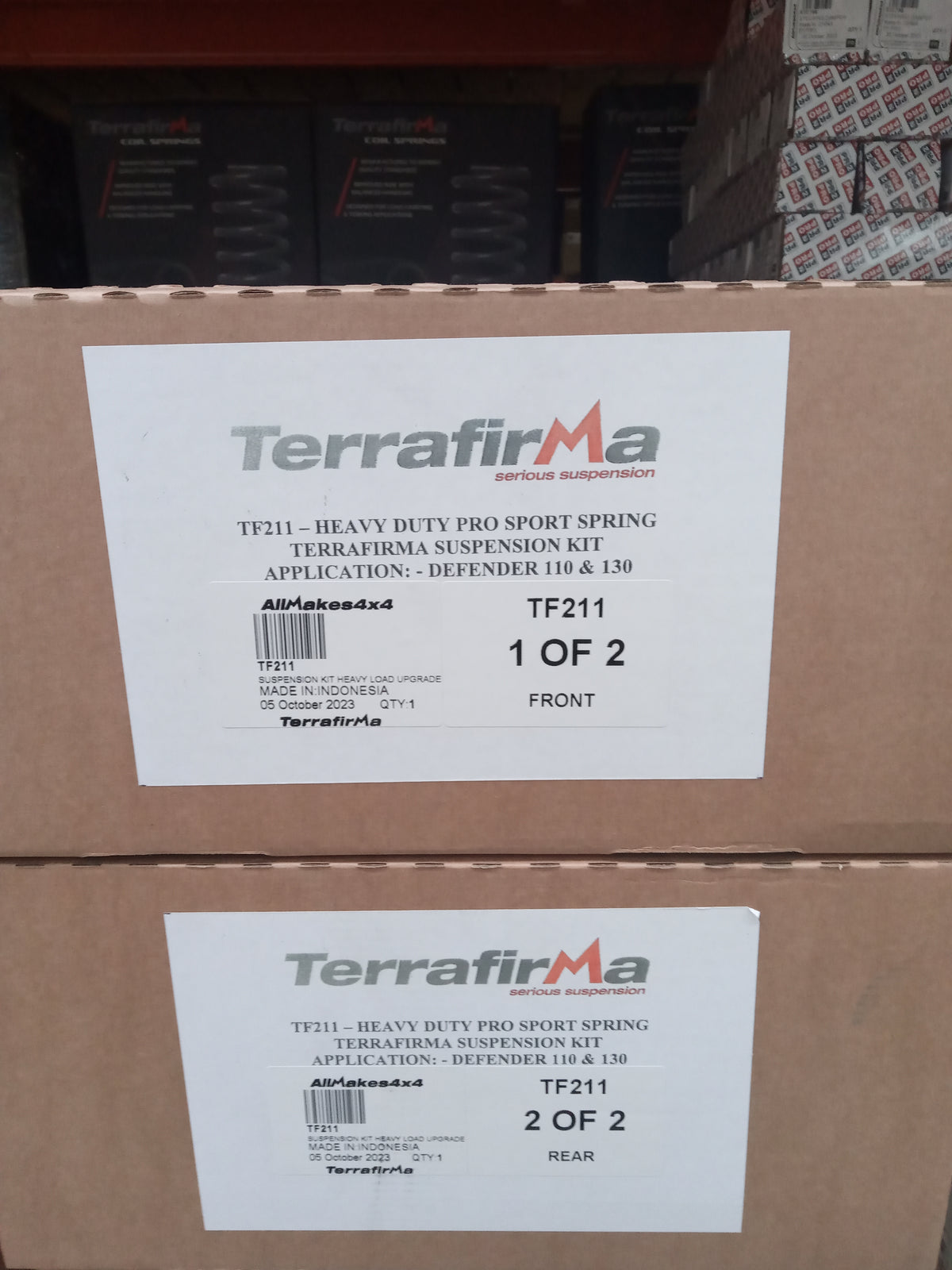 Terrafirma - Pro Sport - 2" Longer Shocks - Plus 2" Springs - Heavy Load