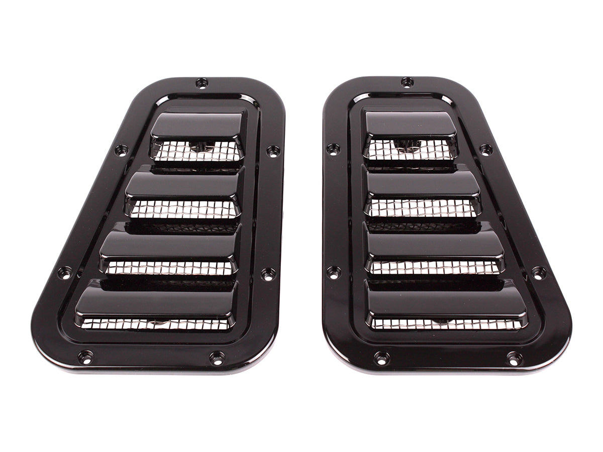 Terrafirma - Sport Wing Top Vent Grille - Pair- Gloss Black