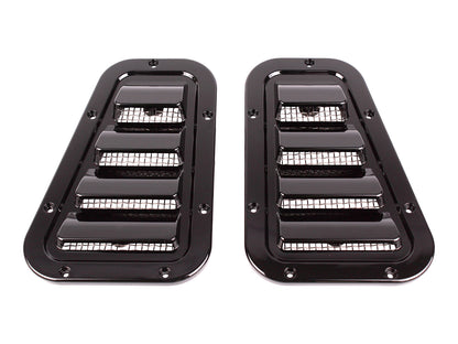Terrafirma - Sport Wing Top Vent Grille - Pair- Gloss Black