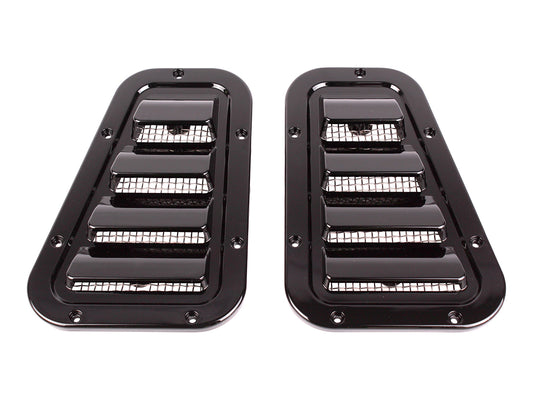 Terrafirma - Sport Wing Top Vent Grille - Pair- Gloss Black