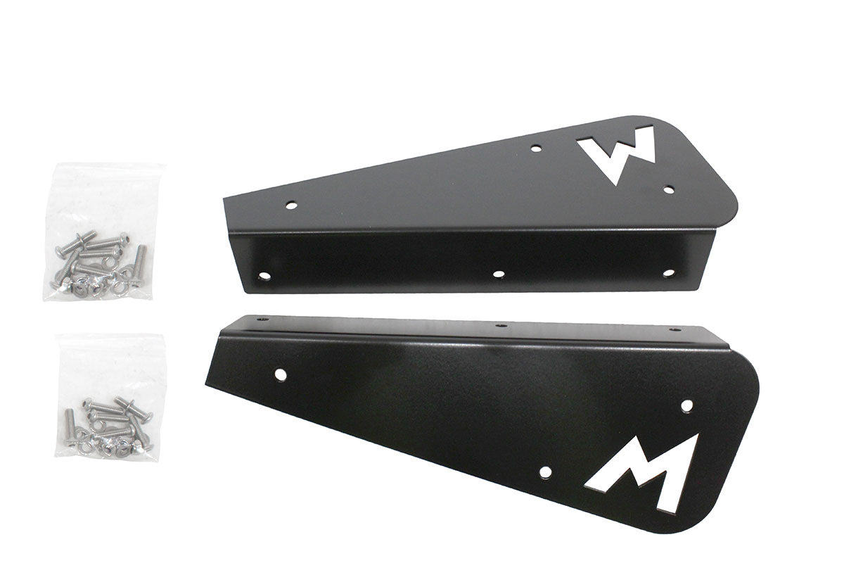 Terrafirma - Mudflap Brackets - Rear - Pair - Stainless Steel - Black