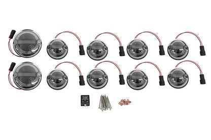 Terrafirma - Halo & Bar LED Complete Light Kit -73mm Kit with 95mm Fog / Reverse - Clear