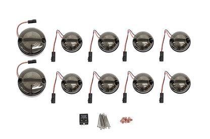 Terrafirma - Halo & Bar LED Complete Light Kit -73mm Kit with 95mm Fog / Reverse - Smoked