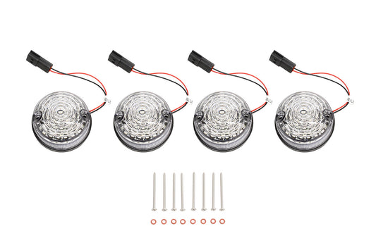 Terrafirma - Scrolling LED Indicators - 73mm - Front & Rear - Clear