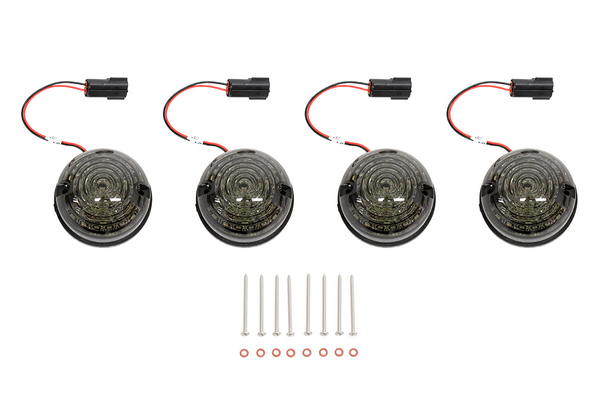 Terrafirma - Scrolling LED Indicators - 73mm - Front & Rear - Smoked