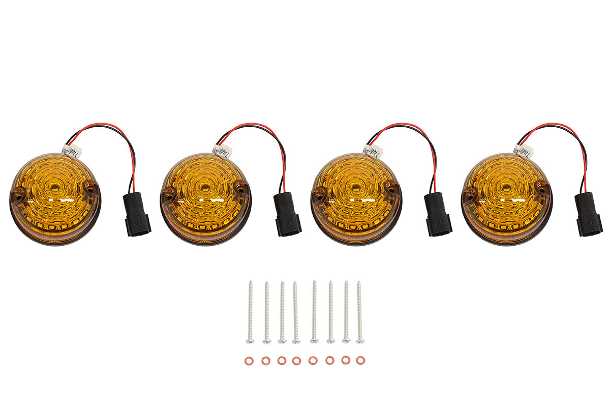 Terrafirma - Scrolling LED Indicators - 73mm - Front & Rear - Amber